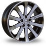 19 Inch Lenso Granzo Black Polished Alloy Wheels