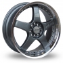 18 Inch Lenso RS5 Gun Metal Polished Alloy Wheels