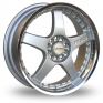 18 Inch Lenso RS5 Silver Polished Alloy Wheels