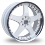 18 Inch Lenso RS5 White Polished Alloy Wheels