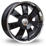 22 Inch Lenso Titan Black Polished Alloy Wheels