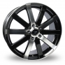 18 Inch Diamond Satka Black Polished Alloy Wheels