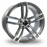 18 Inch Diamond Tara Anthracite Polished Alloy Wheels