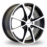 15 Inch TSW Black Ice Black Polished Alloy Wheels