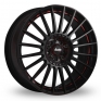 17 Inch Advanti S911 Black Red Alloy Wheels