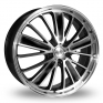 18 Inch Dotz Avus Black Polished Alloy Wheels