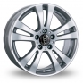 7.5x17 (Front) & 8.5x17 (Rear) Wolfrace DH Silver Alloy Wheels