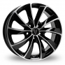 19 Inch Rial Lugano Black Polished Alloy Wheels