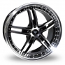 17 Inch Diamond Speed Black Polished Alloy Wheels