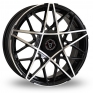 17 Inch Wolfrace Nitework Black Polished Alloy Wheels