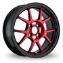 15 Inch Konig Foil Black Red Alloy Wheels