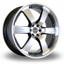 22 Inch Dare Outlaw Black Polished Alloy Wheels