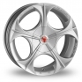 17 Inch Wolfrace Matrix Silver Alloy Wheels