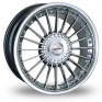 8x18 (Front) & 9x18 (Rear) Team Dynamics Eiger Hi Power Silver Alloy Wheels