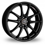 17 Inch Wolfrace Ultra-Lite Black Alloy Wheels