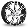 22 Inch Hawke Saker Black Polished Alloy Wheels