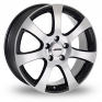 16 Inch Autec Zenit Black Polished Alloy Wheels