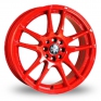 17 Inch Wolfrace Ultra-Lite Red Alloy Wheels