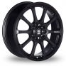 17 Inch Sparco Drift Black Alloy Wheels