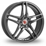 15 Inch Wolfrace Asia-Tec Triad Gun Metal Alloy Wheels