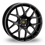 17 Inch Cades Bern Black Polished Alloy Wheels