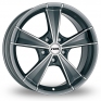 17 Inch Rial Roma Graphite Polished Alloy Wheels