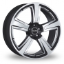 20 Inch Radius R15 Black Polished Alloy Wheels