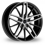 17 Inch Rosso RR7 Black Polished Alloy Wheels