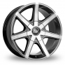 19 Inch Borbet CWE Anthracite Polished Alloy Wheels