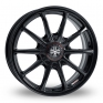 7x17 (Front) & 8x17 (Rear) Wolfrace Pro-Lite eco 2 0 Black Alloy Wheels