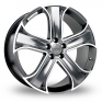 22 Inch Riva RVR Platinum Alloy Wheels