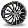 20 Inch Zito Orlando Black Polished Alloy Wheels