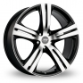 18 Inch ATS Pegasus Black Polished Alloy Wheels