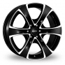 18 Inch Alutec Dynamite 6 EU Black Polished Alloy Wheels