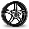 18 Inch Alutec Poison Cup Black Polished Alloy Wheels