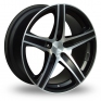 20 Inch Lenso Miami Black Polished Alloy Wheels