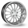 8x18 (Front) & 9x18 (Rear) Team Dynamics Equinox Hi Power Silver Alloy Wheels