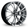 17 Inch MSW (by OZ) 20-4 Stud Titanium Alloy Wheels