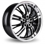 18 Inch Konig Unknown Black Polished Alloy Wheels