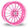 17 Inch Team Dynamics Jet Pink Alloy Wheels