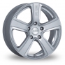 16 Inch Radius R12 Naked Silver Alloy Wheels