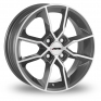 14 Inch Autec Race 4 Graphite Polished Alloy Wheels