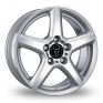 17 Inch Wolfrace B Silver Alloy Wheels