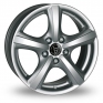 17 Inch Wolfrace Riga Silver Alloy Wheels