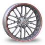 19 Inch Breyton Race CS Gun Metal Red Alloy Wheels