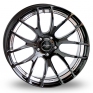 20 Inch Breyton Race GTSR-M 5x120  Black Polished Alloy Wheels