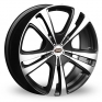 17 Inch Team Dynamics Mode Black Polished Alloy Wheels