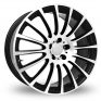 18 Inch Team Dynamics Arnage Black Polished Alloy Wheels