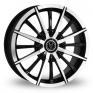 17 Inch Wolfrace Street Venom Black Polished Alloy Wheels