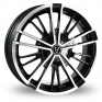 17 Inch Wolfrace Street Hustle Black Polished Alloy Wheels